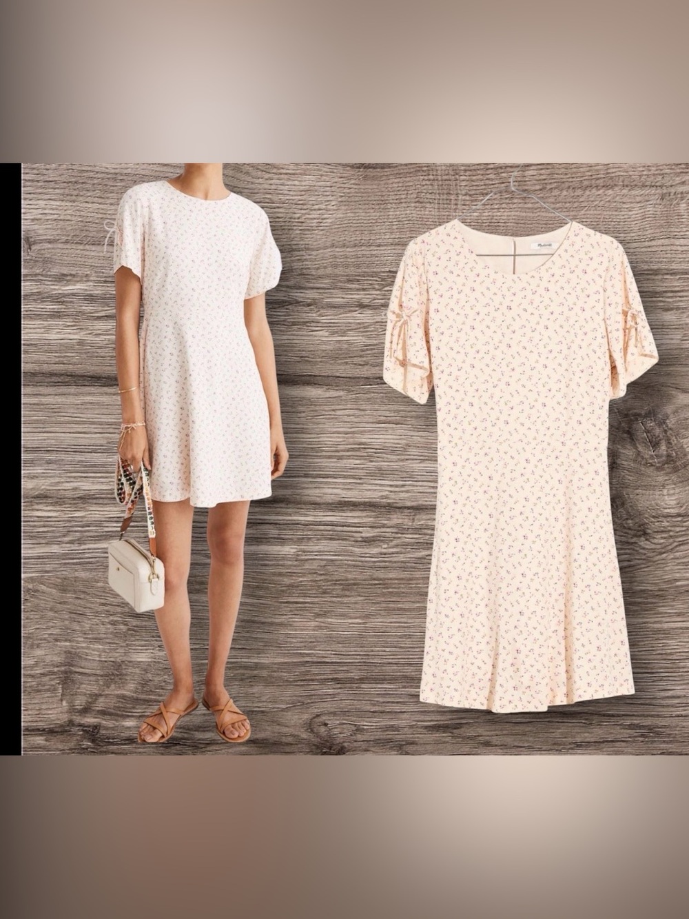 NWT NWT Madewell Tie-Sleeve Retro Dress in Dutch Dandelions Cream Floral  Size 8